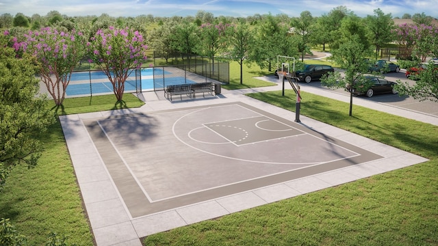 208 Hidalgo Ln, Elgin, TX 78621 - view of basketball court with community basketball court