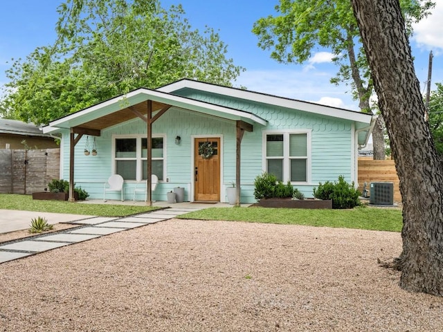3803 Manorwood Rd, Austin, TX 78723 - view of front of house featuring fence and central air condition unit