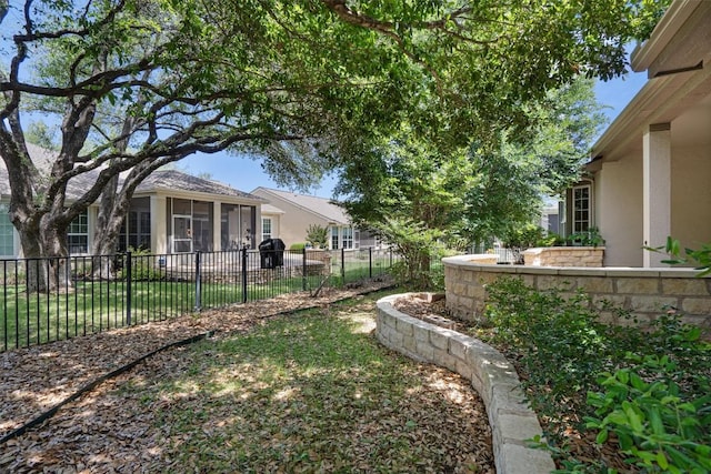 103 Nueces Trl, Georgetown, TX 78633 - view of yard with a sunroom and fence