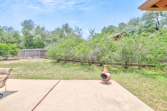 10804 Buckthorn Dr, Austin, TX 78759 - fenced backyard featuring a patio area and view of scattered trees