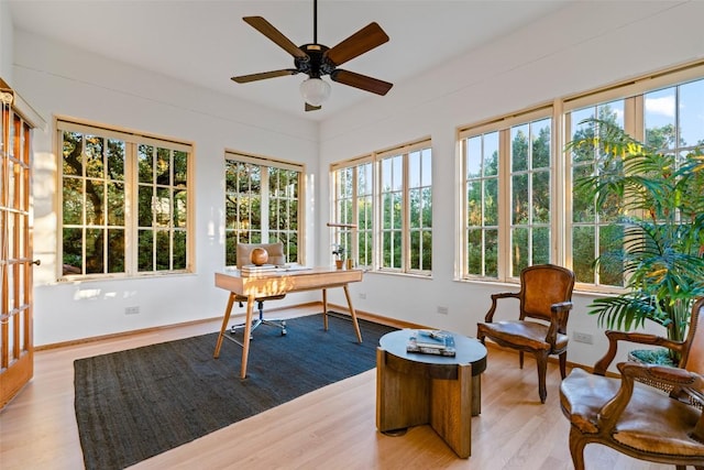 806 Rosedale Ter, Austin, TX 78704 - sunroom with wood finished floors and baseboards
