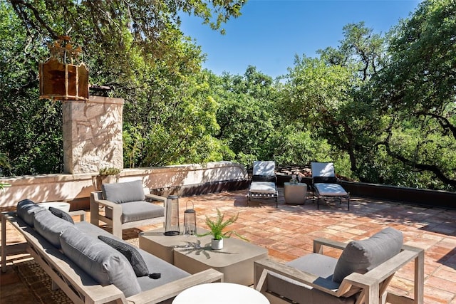 806 Rosedale Ter, Austin, TX 78704 - view of patio / terrace with an outdoor living space