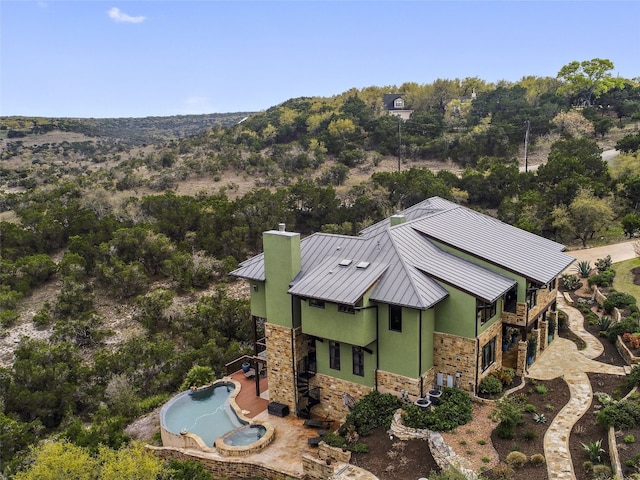 400 Hillview Rd, Wimberley, TX 78676 - view from above of property featuring a pool