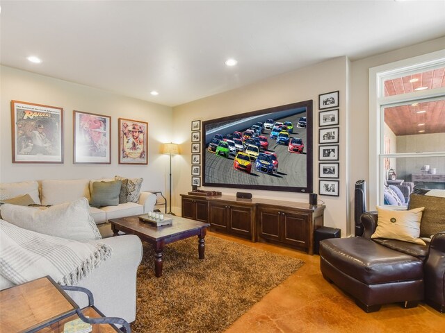 400 Hillview Rd, Wimberley, TX 78676 - home theater room featuring recessed lighting