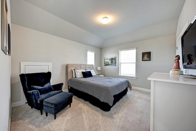 1816 Ficuzza Way, Leander, TX 78641 - bedroom featuring light carpet and lofted ceiling