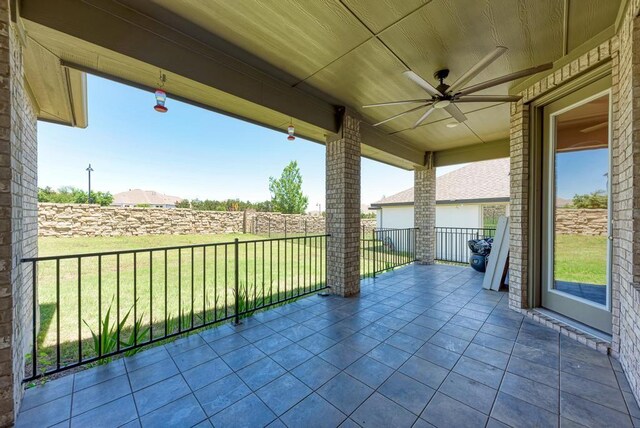 1816 Ficuzza Way, Leander, TX 78641 - view of patio / terrace featuring ceiling fan