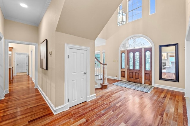8900 Bell Mountain Dr, Austin, TX 78730 - entrance foyer featuring a towering ceiling and wood finished floors