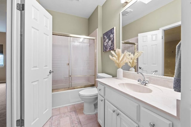 8900 Bell Mountain Dr, Austin, TX 78730 - full bathroom with vanity and combined bath / shower with glass door