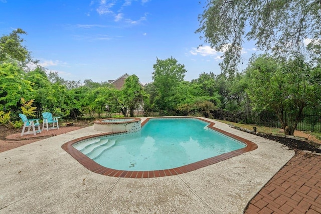 8900 Bell Mountain Dr, Austin, TX 78730 - view of pool with a patio area and a pool with connected hot tub