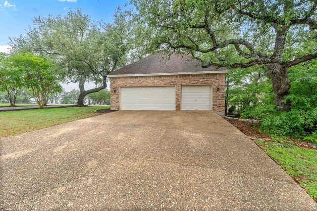 garage with driveway