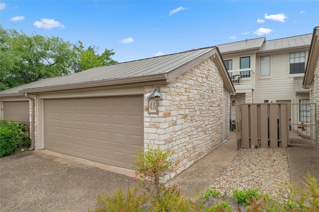 garage with driveway