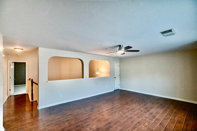 409 S Frontier Ln, Cedar Park, TX 78613 - unfurnished room featuring ceiling fan, wood finished floors, and baseboards