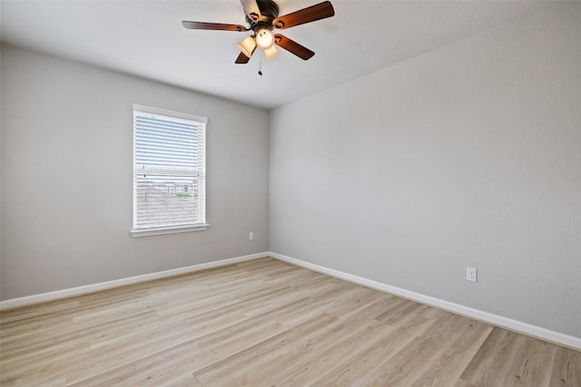 801 Vaughn St, Georgetown, TX 78628 - unfurnished room featuring light wood-type flooring, a ceiling fan, and baseboards