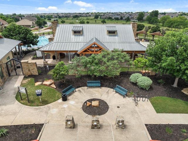 aerial view of property and surrounding area