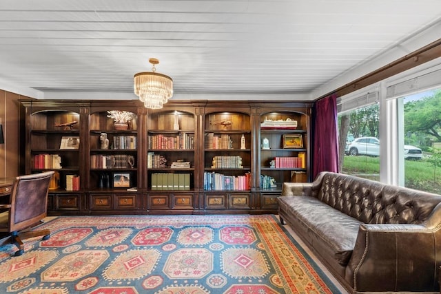 2621 W 45th St, Austin, TX 78731 - sitting room featuring a chandelier