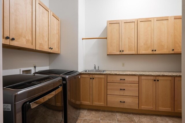 4105 Michael Neill Dr, Austin, TX 78730 - laundry room with cabinet space and washer and clothes dryer