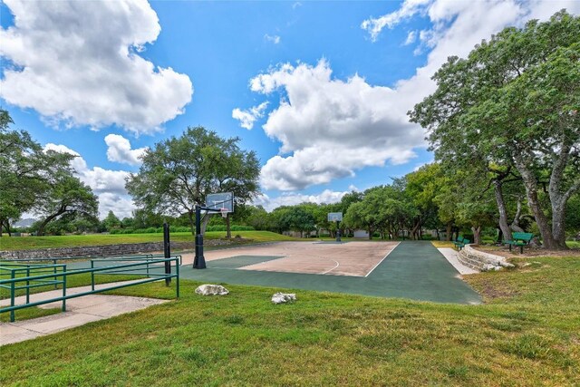 4105 Michael Neill Dr, Austin, TX 78730 - view of basketball court featuring a yard and community basketball court