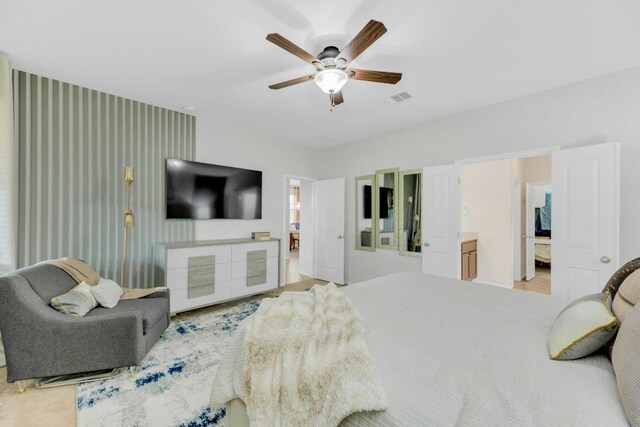 3624 Anchor Bay Dr, Pflugerville, TX 78660 - bedroom featuring ceiling fan