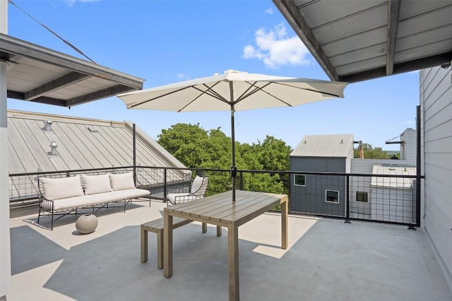 1500 Summit St Unit 5, Austin, TX 78741 - view of patio / terrace featuring a balcony and an outdoor hangout area