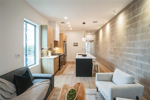 700 Denson Dr Unit 1101, Austin, TX 78752 - living area featuring light wood finished floors, plenty of natural light, and baseboards
