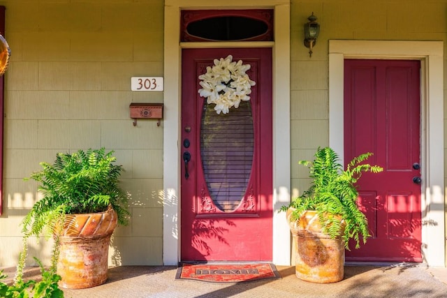 303 Austin St, Fredericksburg, TX 78624 - doorway to property featuring covered porch
