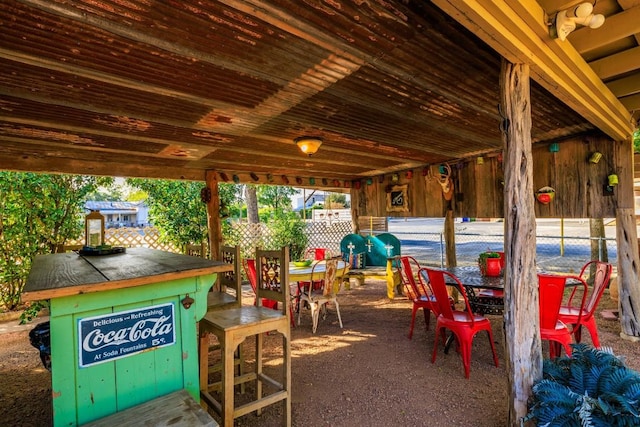 303 Austin St, Fredericksburg, TX 78624 - view of patio / terrace featuring fence