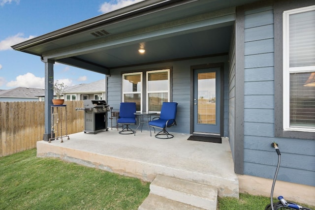 110 Johnson Draw Rd, Hutto, TX 78634 - view of patio featuring grilling area