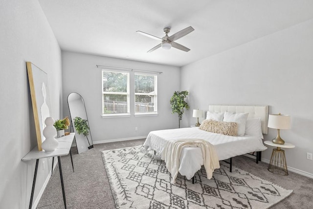 1808 Pecan Island Dr, Leander, TX 78641 - bedroom featuring carpet, baseboards, and a ceiling fan