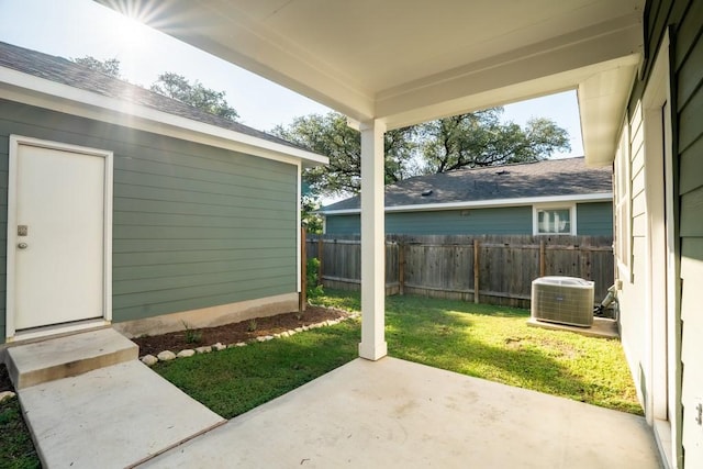 1808 Pecan Island Dr, Leander, TX 78641 - view of patio with central AC