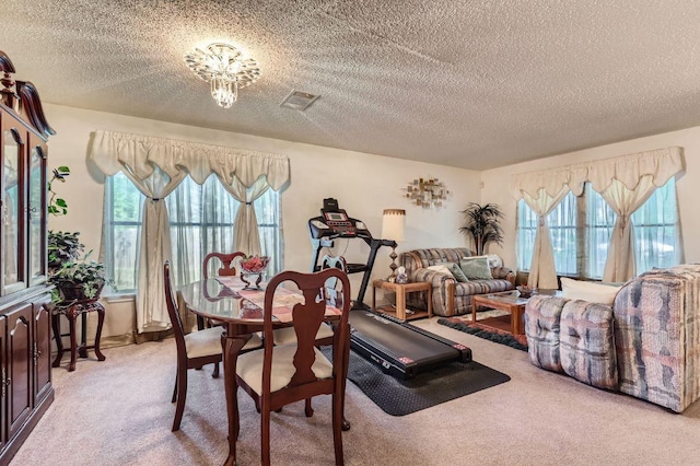 15300 Iola Cv, Austin, TX 78717 - dining area with light colored carpet and a textured ceiling