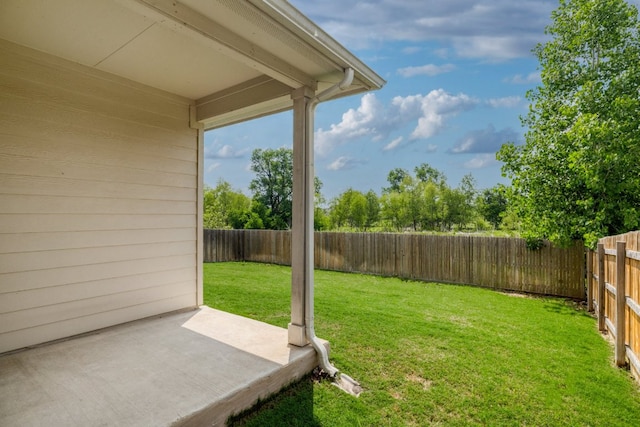 view of yard featuring a patio
