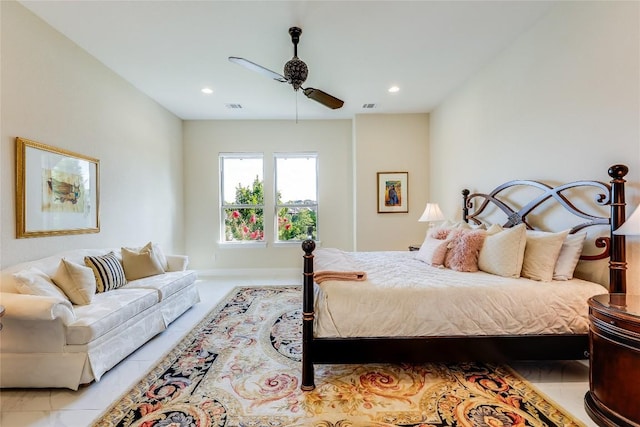 2212 Normandy Vw, Leander, TX 78641 - bedroom featuring recessed lighting, baseboards, and ceiling fan