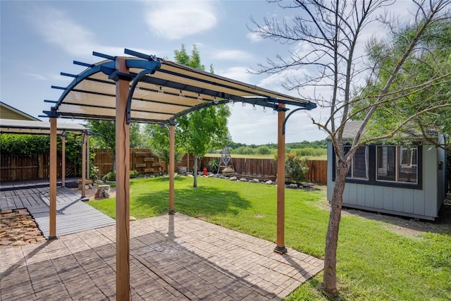 205 Talon Grasp Trl, Leander, TX 78641 - view of patio with a pergola