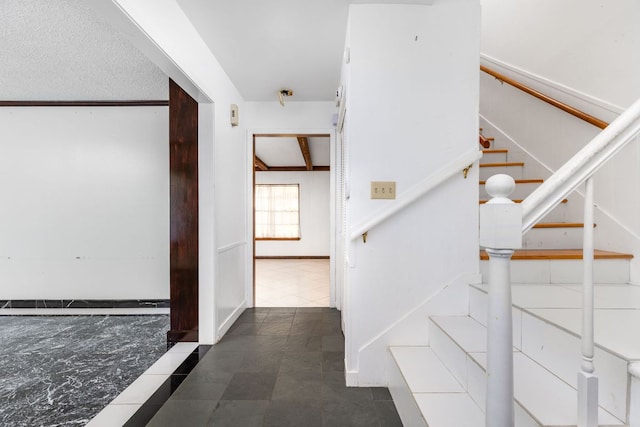 4007 Edgerock Dr, Austin, TX 78731 - stairs featuring tile patterned floors
