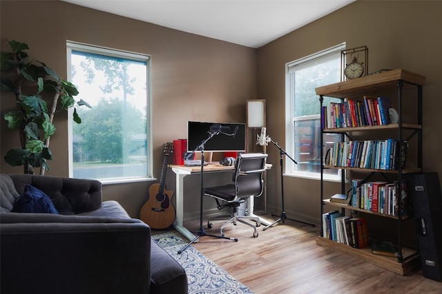 4906 Hilldale Dr, Austin, TX 78723 - office space featuring wood finished floors and baseboards