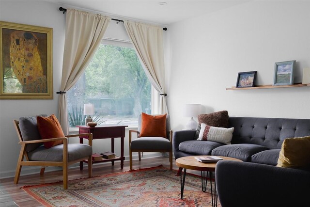 4906 Hilldale Dr, Austin, TX 78723 - sitting room featuring wood finished floors