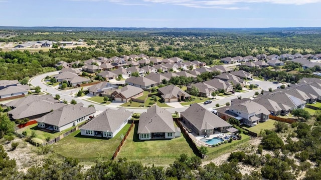 aerial view of residential area