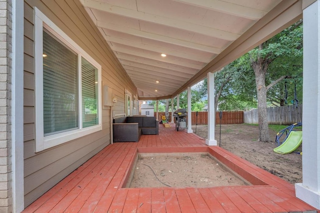 3400 Settlement Dr, Round Rock, TX 78665 - wooden terrace featuring a fenced backyard
