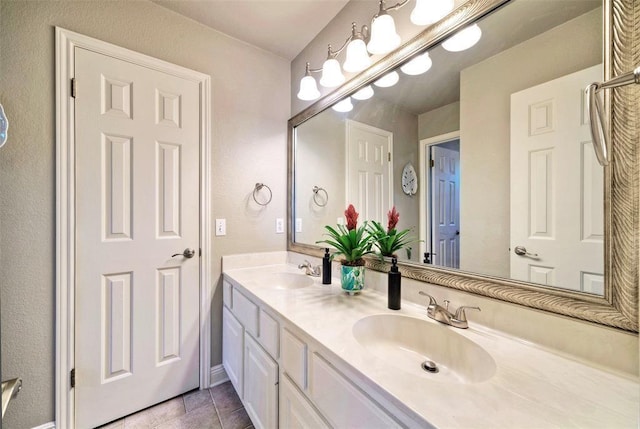 11805 Lake Stone Dr, Austin, TX 78738 - bathroom featuring double vanity and tile patterned floors