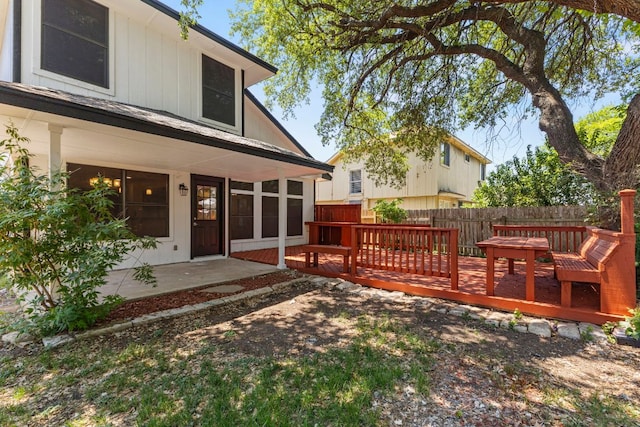 9216 Vigen Cir, Austin, TX 78748 - view of yard featuring a wooden deck