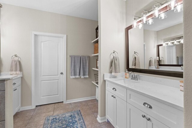 8058 Arezzo Dr, Round Rock, TX 78665 - bathroom with vanity and tile patterned flooring