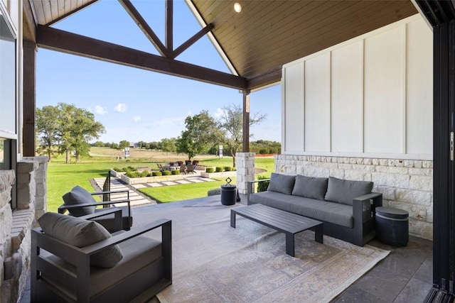 217 Northcrest Dr, Liberty Hill, TX 78642 - view of patio / terrace featuring outdoor lounge area