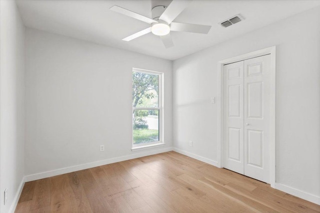 2312 Aldford Dr, Austin, TX 78745 - empty room with light wood-style flooring and ceiling fan