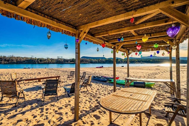 3500 River Oaks Dr, Kingsland, TX 78639 - view of patio with a water view