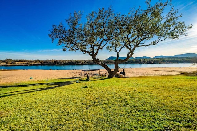3500 River Oaks Dr, Kingsland, TX 78639 - water view with a mountain backdrop