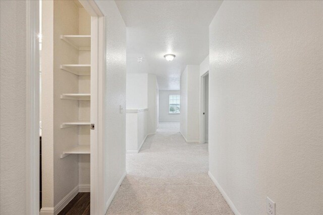 148 Feather Grass Ave, Leander, TX 78641 - hall featuring carpet floors and a textured wall