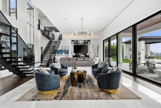 912 Watercliffe, Lago Vista, TX 78645 - community lobby with stairs, a high ceiling, and recessed lighting
