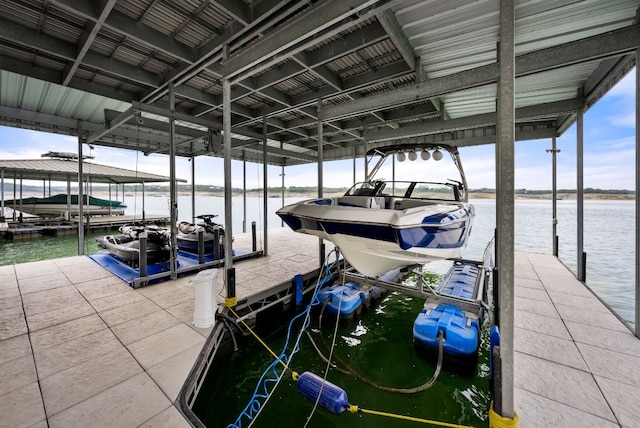 912 Watercliffe, Lago Vista, TX 78645 - dock area featuring boat lift and a water view
