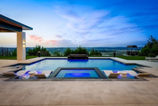 912 Watercliffe, Lago Vista, TX 78645 - view of pool featuring a patio and a pool with connected hot tub