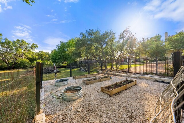 8909 Gallant Fox Rd, Austin, TX 78737 - view of yard featuring a vegetable garden